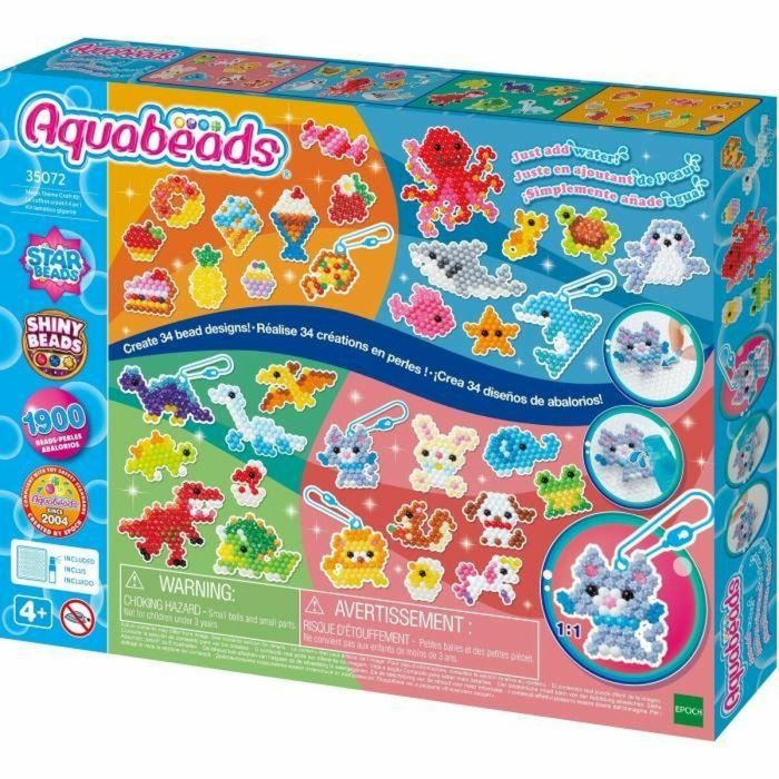 La caja creativa 4 en 1 - AQUABEADS - 35072 - 1900 cuentas para creaciones en spray