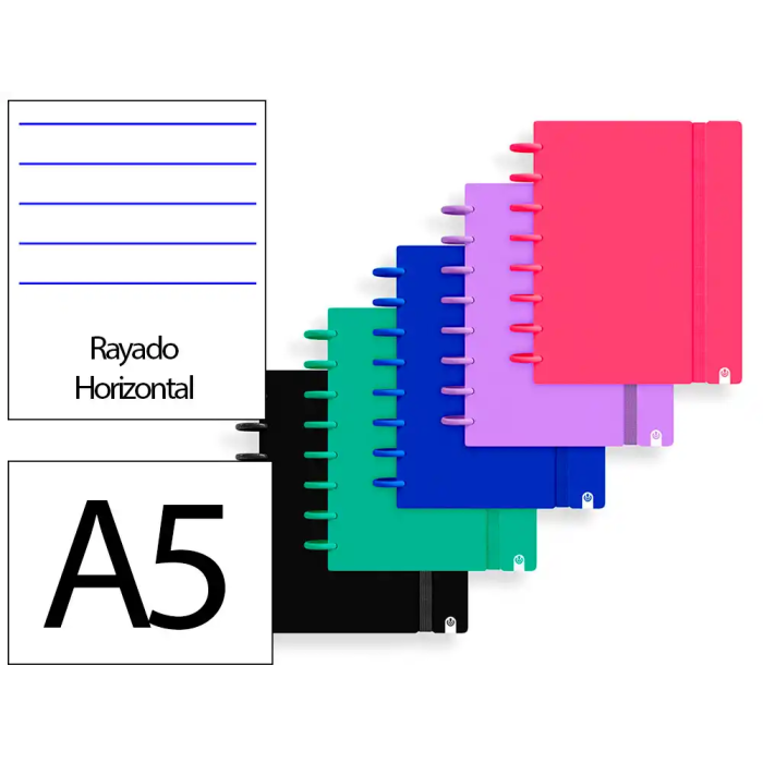 Carchivo Cuaderno Ingeniox Foam A5 80 Hojas Rayado Horizontal Colores Intense Surtidos 0 Carchivo Cuaderno Ingeniox Foam A5 80 Hojas Rayado Horizontal Colores Intense Surtidos 0