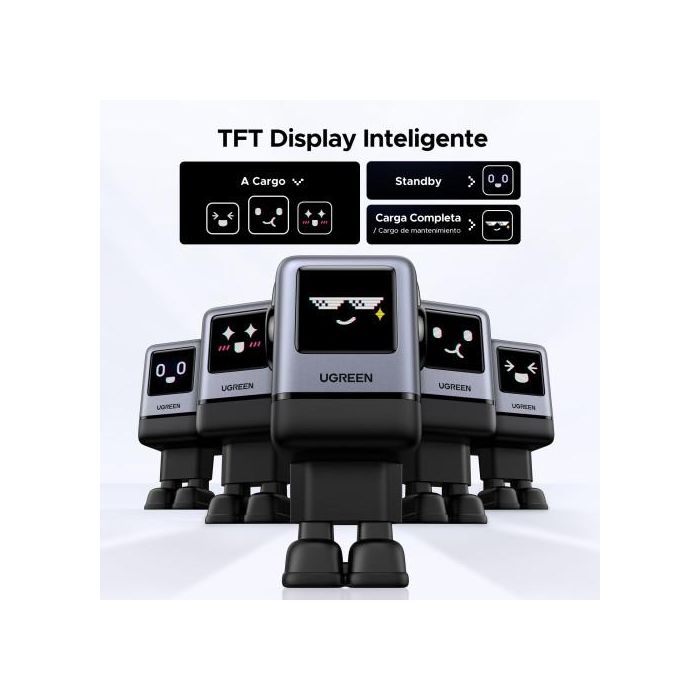 UGREEN 45515B Cargador USB-C 100W Carga Rápida GaN para Portátil, Teléfono Móvil, Batería Portátil, Gris 2