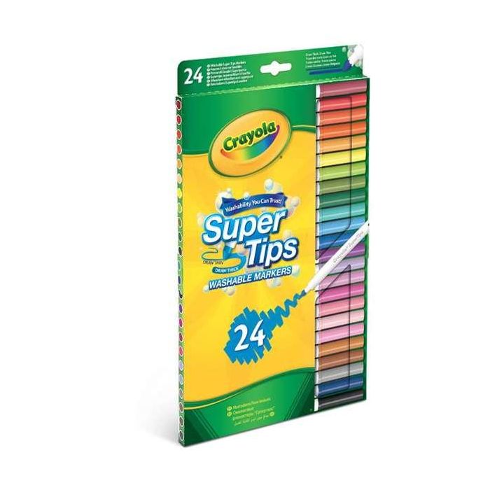 Crayola Rotuladores Punta Lavables 24 Unidades Multicolor 1 Crayola Rotuladores Punta Lavables 24 Unidades Multicolor 1