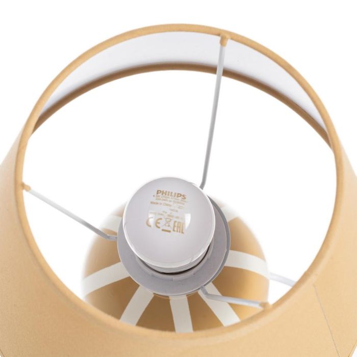 Lámpara Mesa Mostaza Cerámica-Tejido 22 X 22 X 30 cm