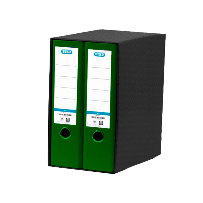 Modulo Archivadores Palanca Elba Rado Top Forr.Pp 2 Uds.A4 80Mm Verde 1
