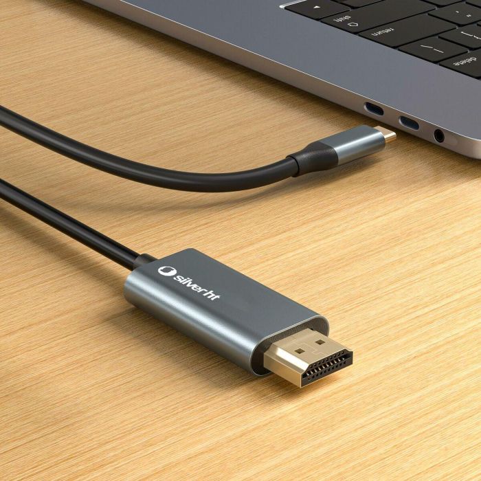 Cable USB-C a HDMI Silver HT LOGAN Negro 5 Cable USB-C a HDMI Silver HT LOGAN Negro 5