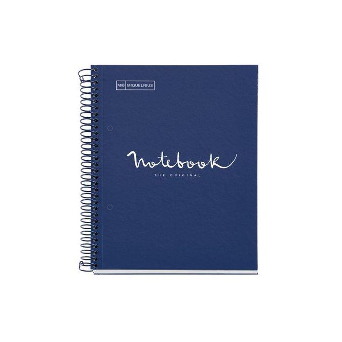 Bloc Miquelrius Emotions Notebook 1 Micro.Tapa Extra A5 80H 90G Cuadric.5X5 Azul Marino 5 unidades