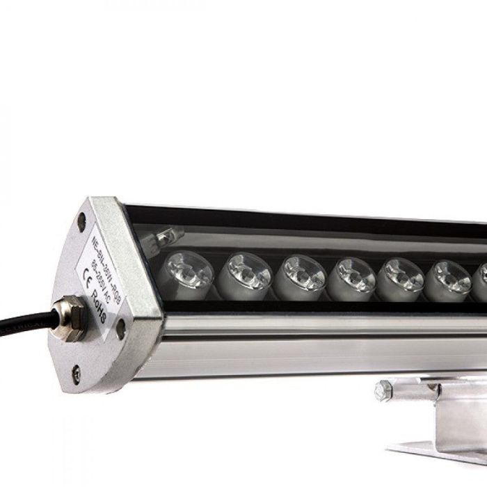 [HO-BN-36W-RGB] Bañador de Pared LED 36W IP65 RGB con Mando para Exterior, Iluminación Fachadas y Jardines, Aluminio y Vidrio, 40.000 Horas