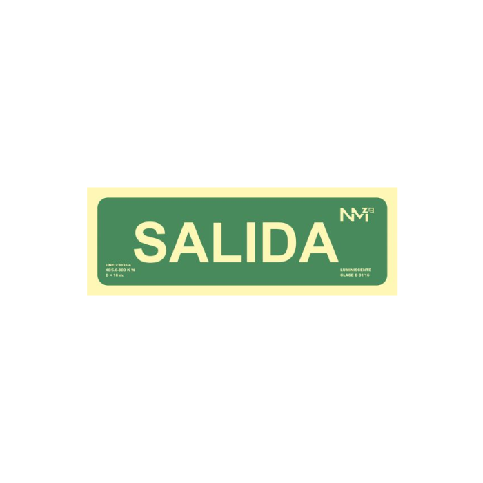 Archivo 2000 Pack De 2 Señales "Salida" 300x105 Pvc Verde