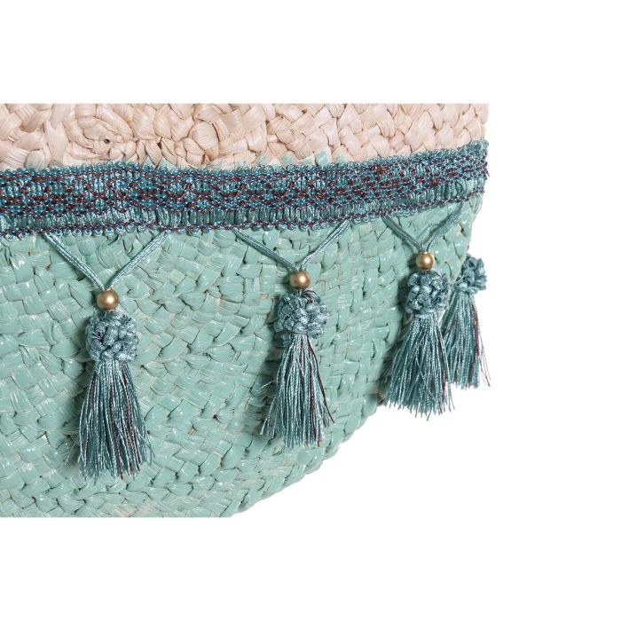 Bolso Mediterraneo DKD Home Decor Gris Verde Menta 9 x 48 x 39 cm (2 Unidades) 3 Bolso Mediterraneo DKD Home Decor Gris Verde Menta 9 x 48 x 39 cm (2 Unidades) 3