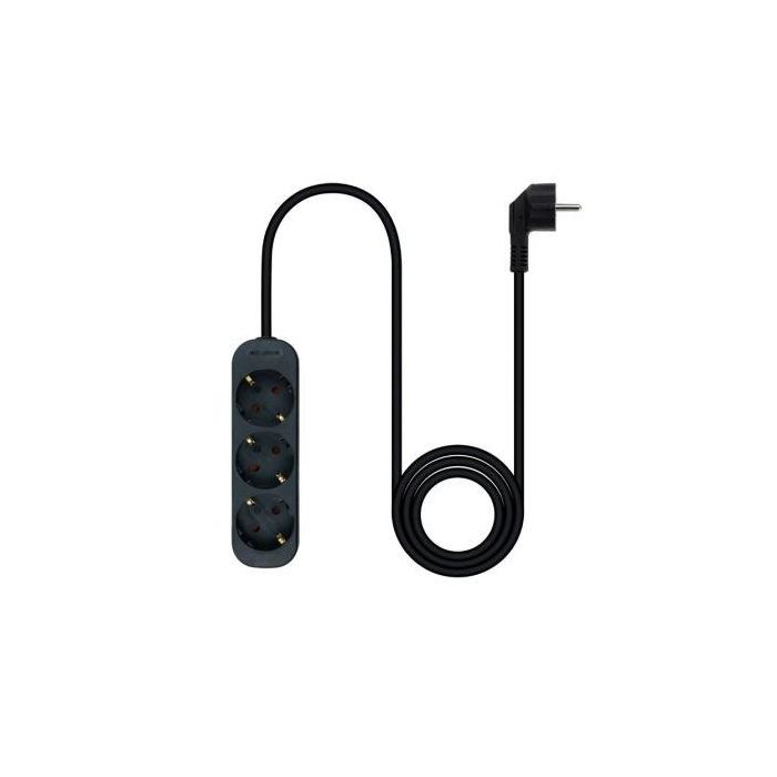 Regleta Nanocable 10.38.0003-NS-BK/ 3 Tomas de Corriente/ Cable 1.4m/ Negra 1 Regleta Nanocable 10.38.0003-NS-BK/ 3 Tomas de Corriente/ Cable 1.4m/ Negra 1