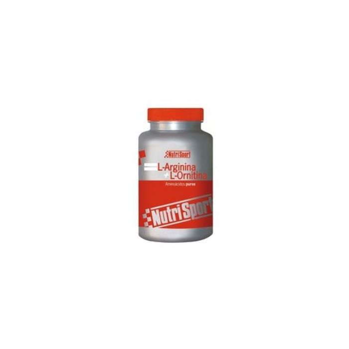 NUTRISPORT L-Arginina L-Ornitina 500mg 100 Cápsulas, Detoxificante para Dietas Hiperproteicas