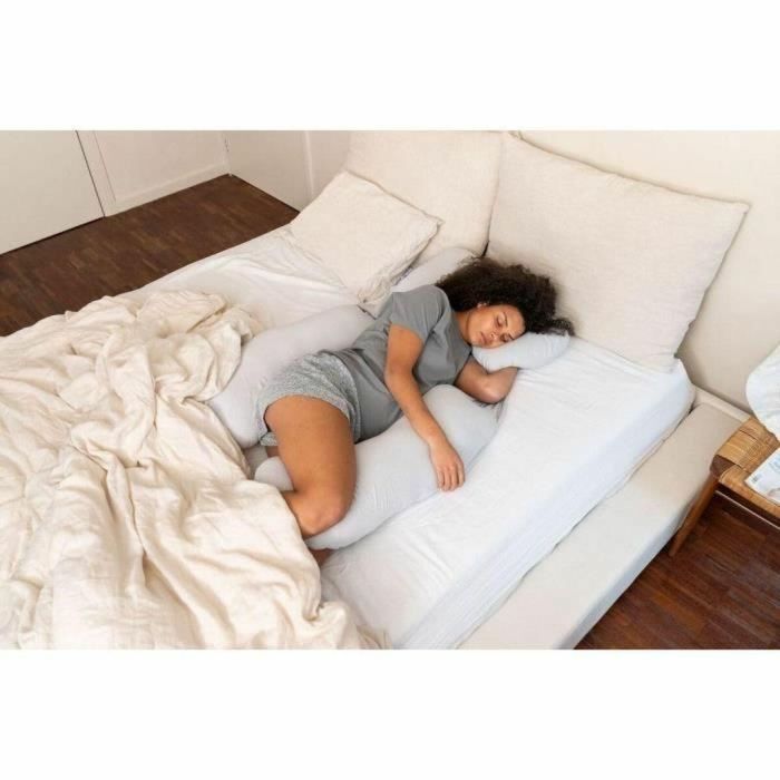 Doomoo DOO5400653010381 Almohada de Embarazo y Lactancia Maxxy Formato XXL Ultra Cómoda, Gris 4