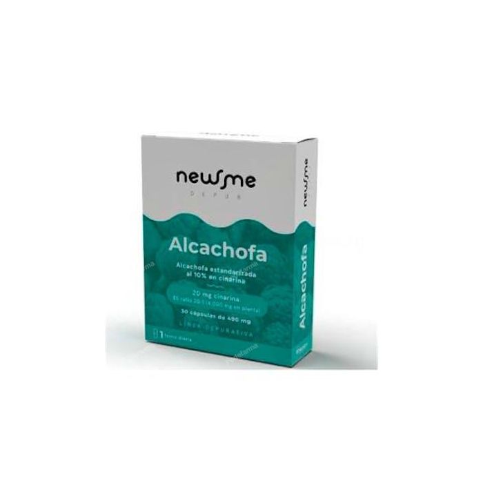 Newme Alcachofa 20mg Cinarina 4000mg para Hígado Sano, Extracto Concentrado 30 Cápsulas Veganas Sin Gluten Lactosa