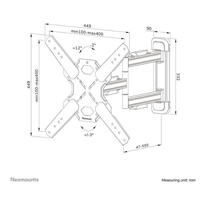 Soporte TV Neomounts WL40S-850BL14 32-65" 32" 65" 40 kg