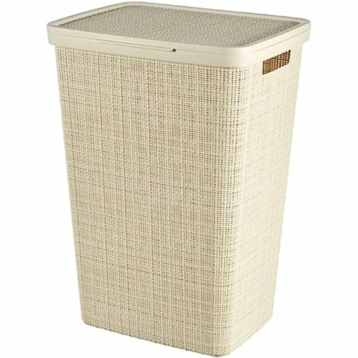 Curver Cofre de Lavandería Yute 58 L - Beige para Ropa Sucia y Almacenamiento del Hogar 5 Curver Cofre de Lavandería Yute 58 L - Beige para Ropa Sucia y Almacenamiento del Hogar 5