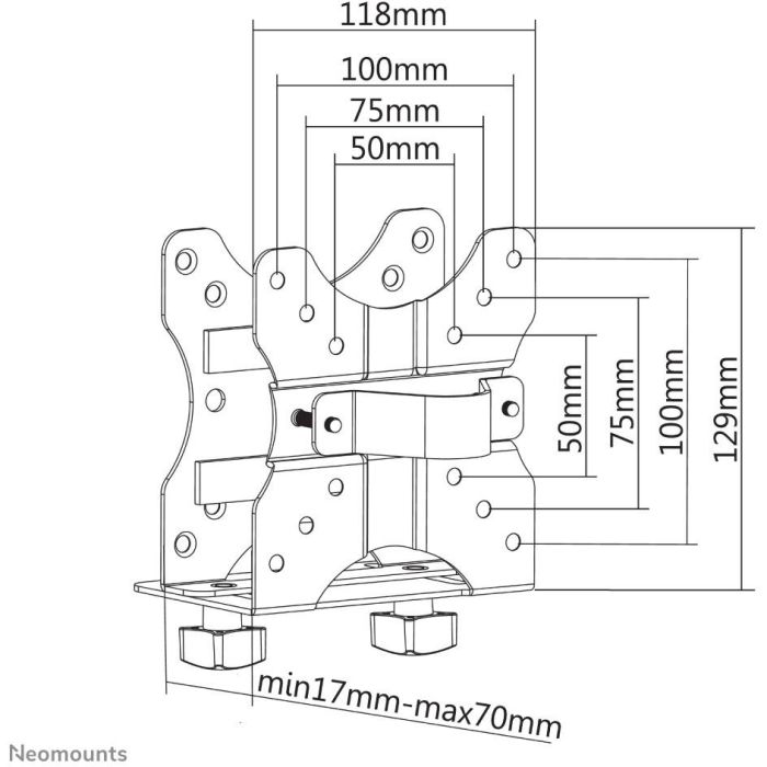 Soporte de Mesa para Pantalla Neomounts NM-TC100BLACK Negro 3