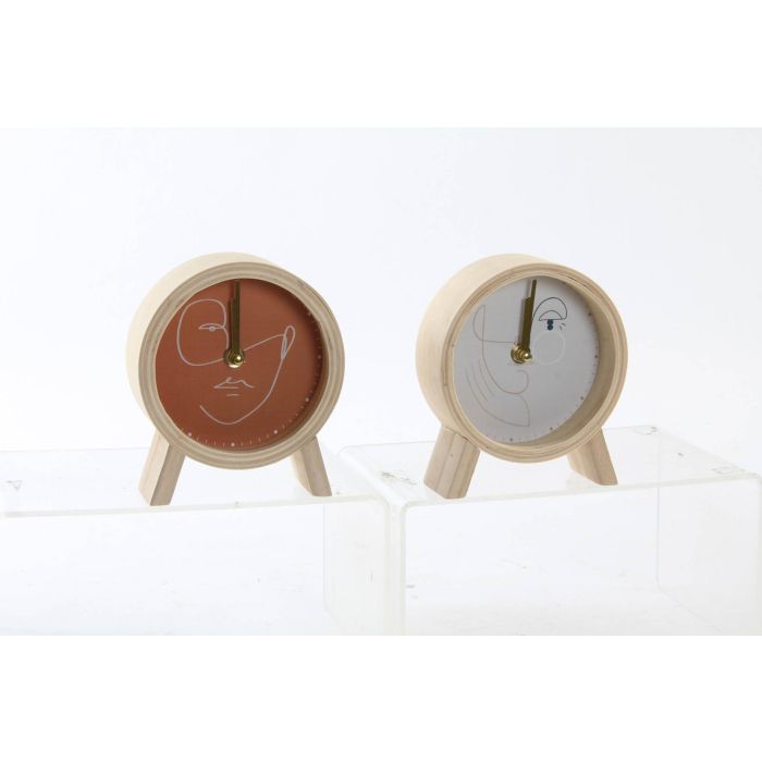 Reloj Urban DKD Home Decor Marron Terracota 5 x 15 x 13 cm (4 Unidades) Reloj Urban DKD Home Decor Marron Terracota 5 x 15 x 13 cm (4 Unidades)