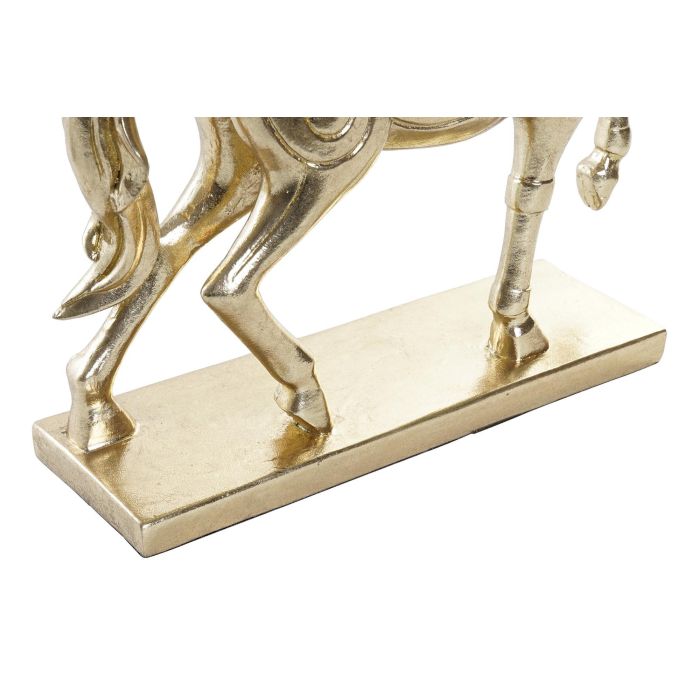 DKD Home Decor Figura Caballo Resina Dorado Plateado 9.5 x 33.5 x 34 cm (2 Unidades) 2 DKD Home Decor Figura Caballo Resina Dorado Plateado 9.5 x 33.5 x 34 cm (2 Unidades) 2