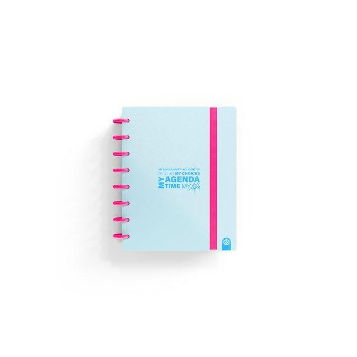 Agenda Carchivo Ingeniox My Week No Fechado Tapa Pp Con Goma A5 S/V Neon Pastel Azul