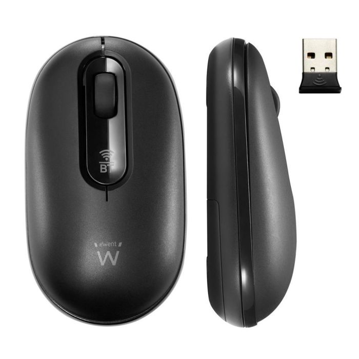 Ewent Ratón Inalámbrico EW3241 Negro - Bluetooth 5.0 y 2.4GHz, Compatibilidad Multi-OS, Botones Clic Silencioso 1 Ewent Ratón Inalámbrico EW3241 Negro - Bluetooth 5.0 y 2.4GHz, Compatibilidad Multi-OS, Botones Clic Silencioso 1