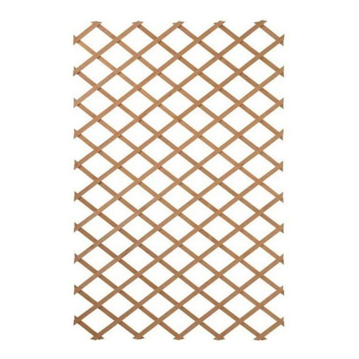 Nature Enrejado extensible de madera natural Marrón 100x300cm, Lamas 18x6mm, con kit de fijación, ideal para plantas trepadoras.