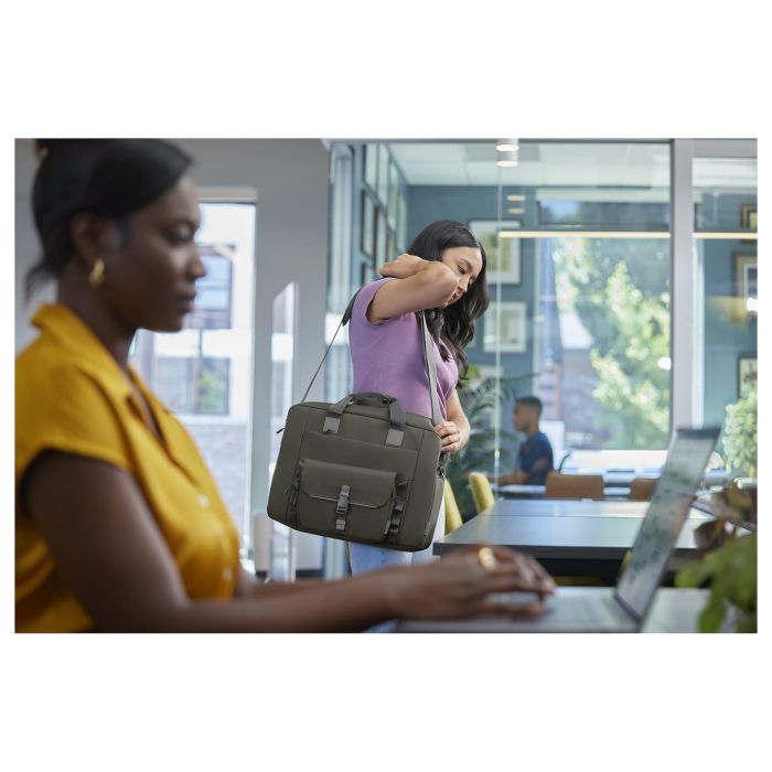 HP Mochila Modular para Portátil 9J4C1AA de 15.6 Pulgadas Verde Gris Resistente al Agua