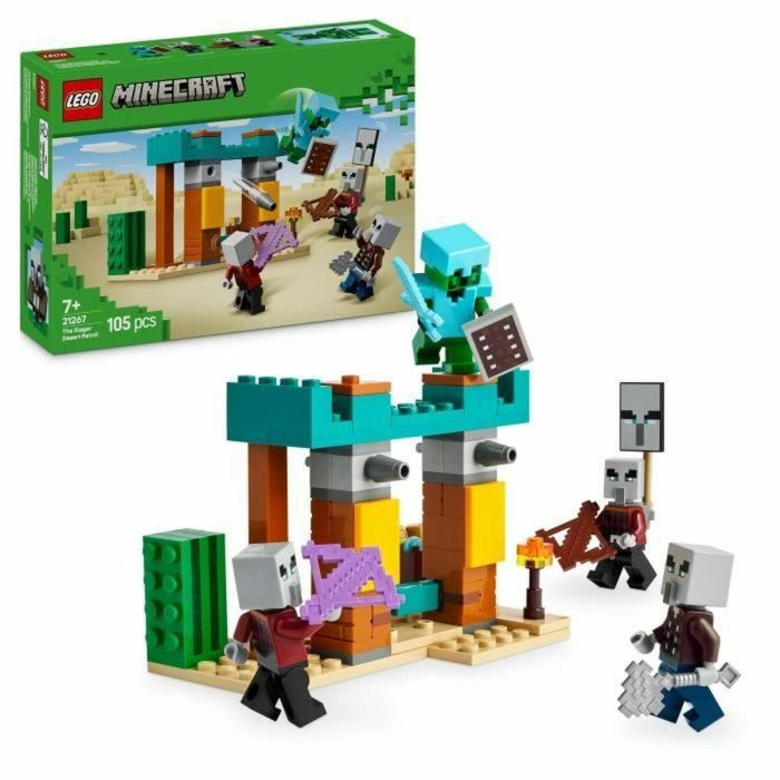 LEGO 21267 Minecraft La Patrulla del Desierto de los Maldeanos Juego de Construcción para Niños a partir de 7 Años con 105 Piezas