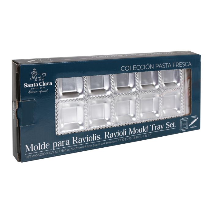 Molde Raviolis Cuadrado con Rodillo Santa Clara (2 Unidades) 4 Molde Raviolis Cuadrado con Rodillo Santa Clara (2 Unidades) 4