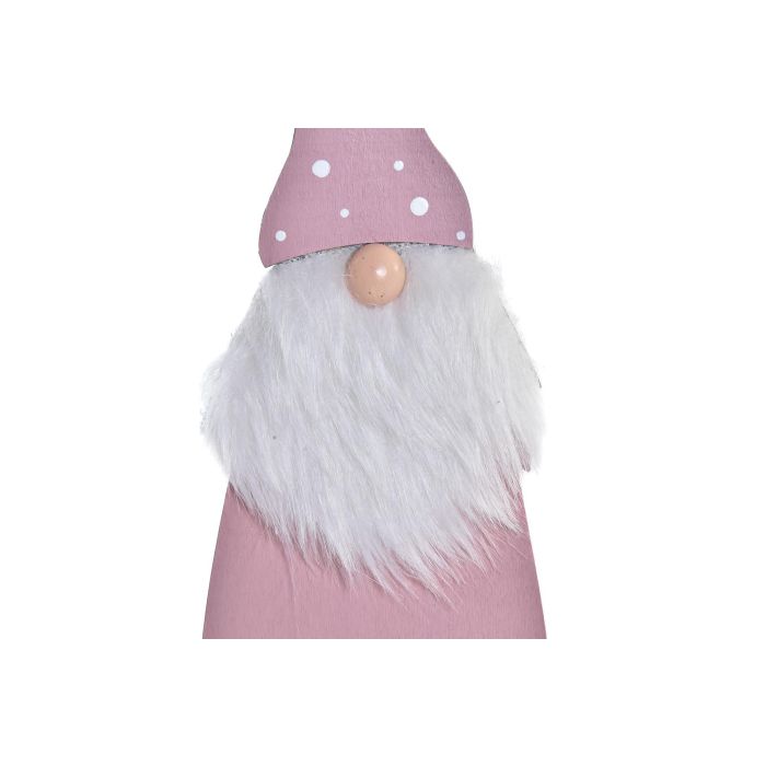 DKD Home Decor Decoración Colgante Navidad Tradicional de MDF Poliéster Rojo Rosa Blanco 1.5x17x8.5 cm (24 Unidades Surtidas) 2