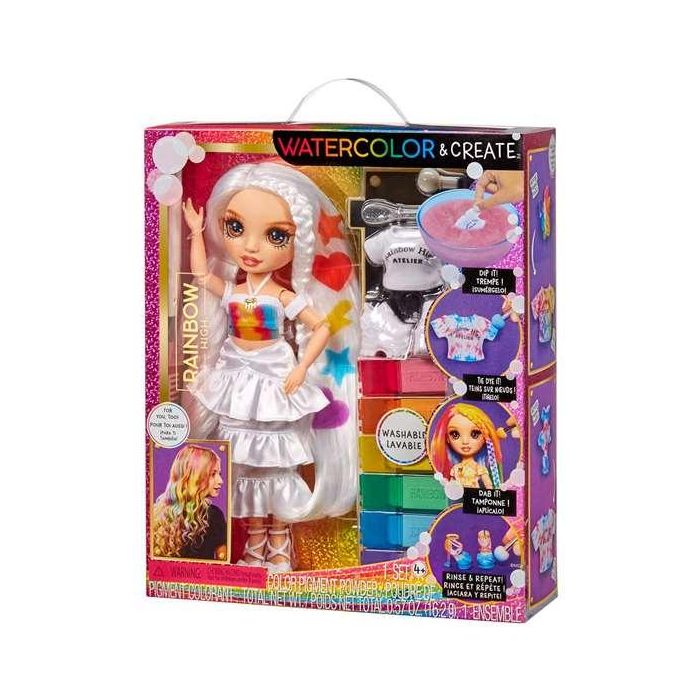 Muñeca rainbow high watercolor & create ojos marrones 22 cm. crea tu propia muñeca con el pincel o sumerge su ropa en agua con polvos de color 2 Muñeca rainbow high watercolor & create ojos marrones 22 cm. crea tu propia muñeca con el pincel o sumerge su ropa en agua con polvos de color 2
