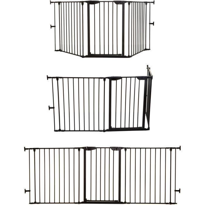 Barrera de seguridad - DREAMBABY - NEWPORT - 3 paneles - 85,5-200 x 74 cm - Bidireccional - Negra 1 Barrera de seguridad - DREAMBABY - NEWPORT - 3 paneles - 85,5-200 x 74 cm - Bidireccional - Negra 1
