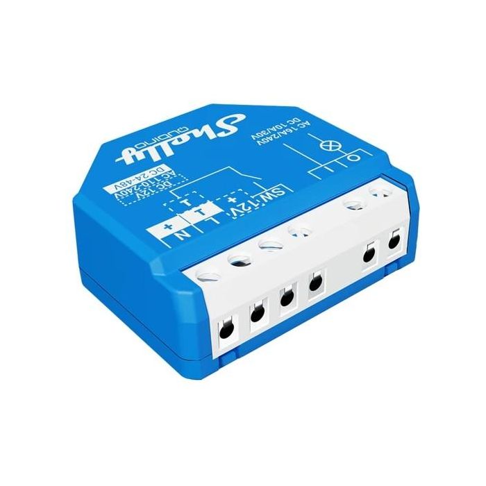 Shelly Qubino Wave 1 Relé Interruptor Inteligente 1 Canal Empotrable Z-Wave 16A para Hogar Domótica