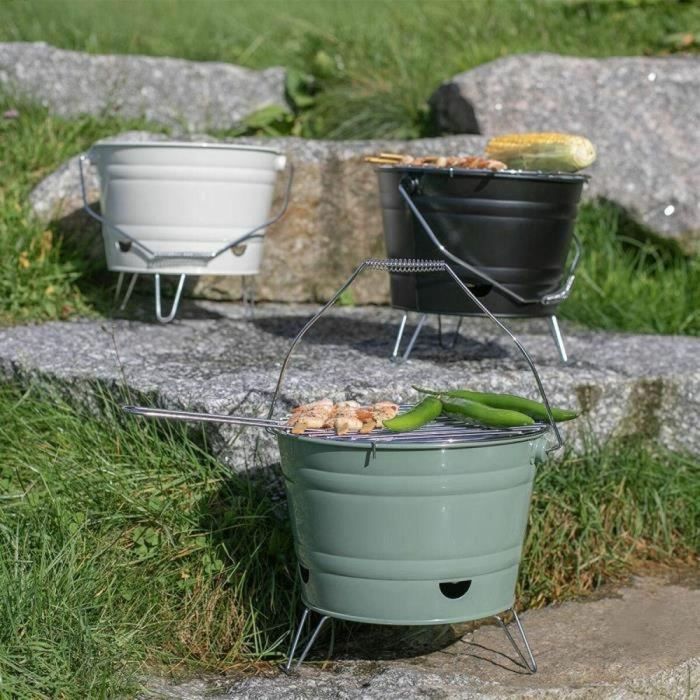 Livoo DOC327V Barbacoa de Carbón Portátil Verde - Ligera y Plegable - Fácil de Limpiar 2