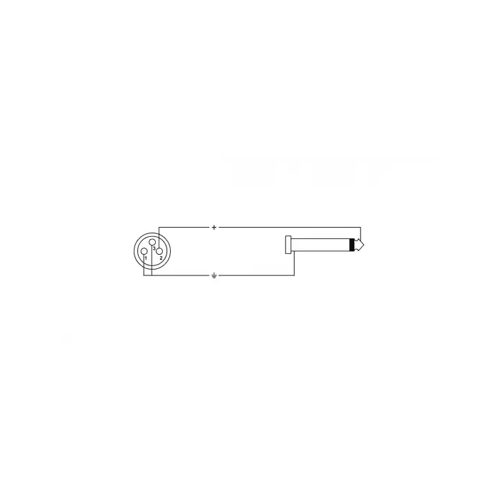 Cordial Cable de Audio Jack XLR/Mono Hembra de 5M 1