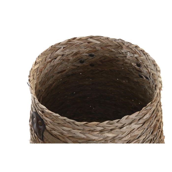 DKD Home Decor Cesta de Almacenamiento y Decoración de Seagrass Natural, Hecha a Mano, Set de 3 Piezas, 30x30x28 cm 1