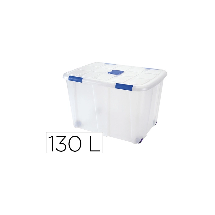Plasticforte Contenedor Plástico N 16 Transparente con Tapa 130 Litros 480x740x540 mm 0 Plasticforte Contenedor Plástico N 16 Transparente con Tapa 130 Litros 480x740x540 mm 0