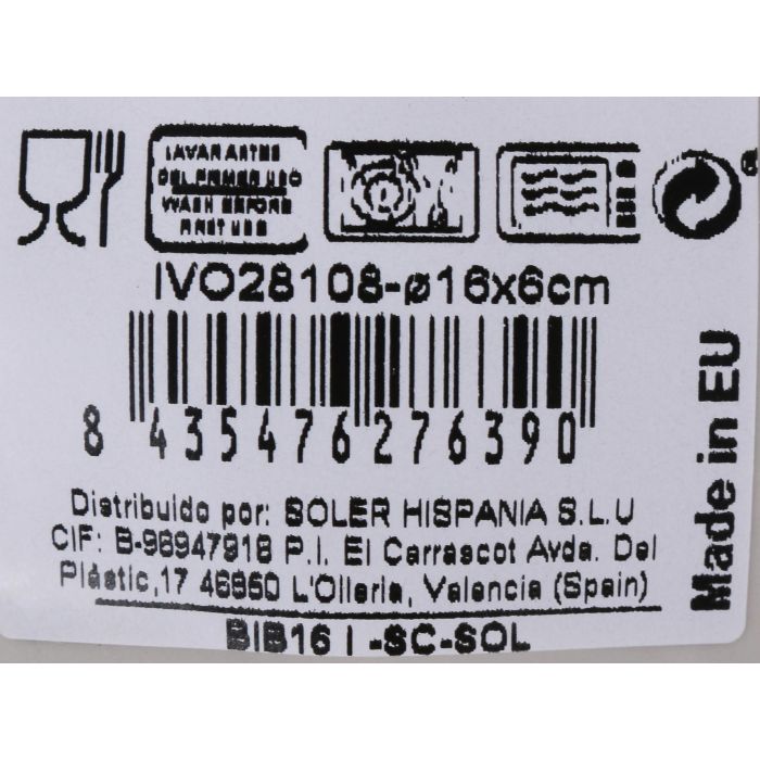 La Mediterranea Bol 16 cm Ivory Brillo (24 Unidades)