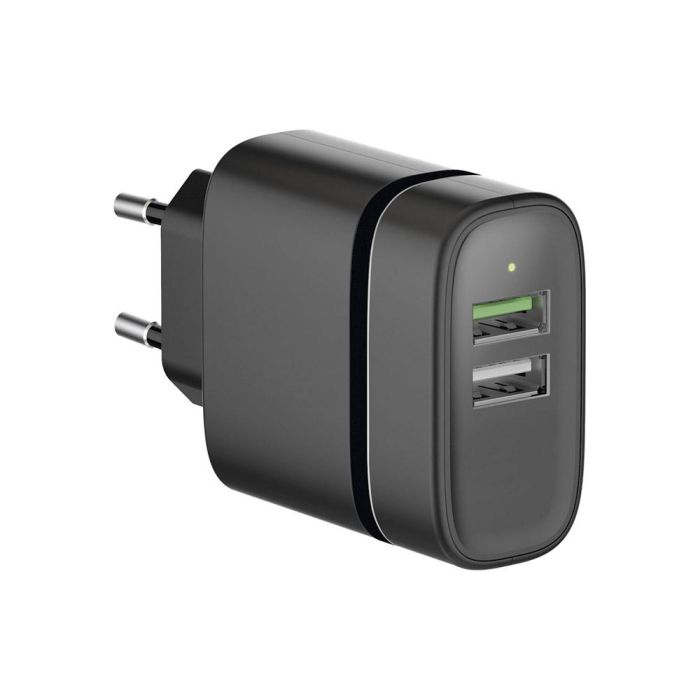 Nimo Cargador USB Power 2 Puertos con Power Delivery, Quick Charge y Carga Normal, 5V/4A, Negro