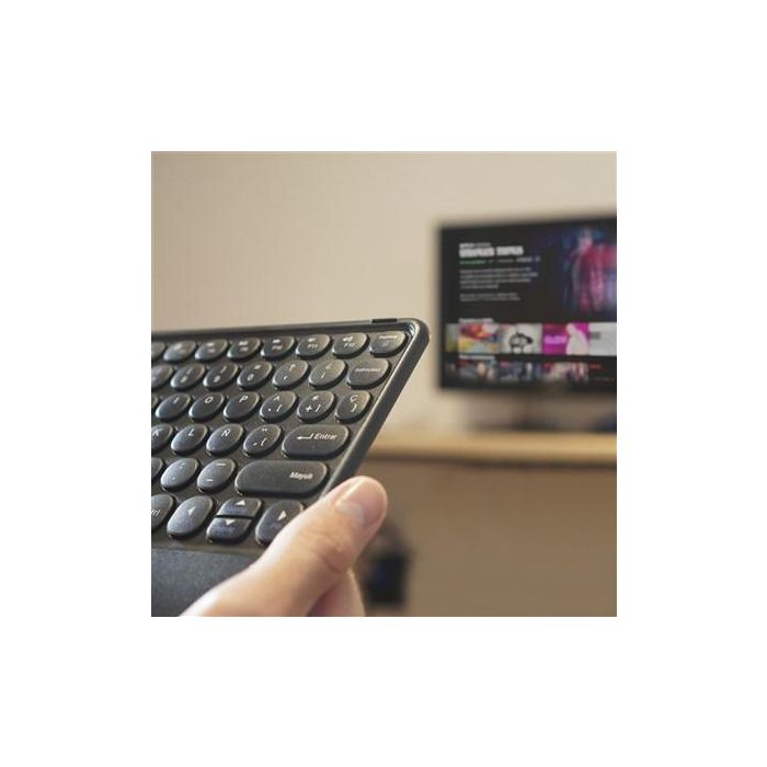 Elbe TE-103-BT Teclado Bluetooth Slim con Touchpad Negro para PC, Tablet, Smart TV y Móviles 2