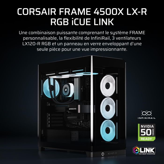 Corsair 4500X LX-R RGB CC9011316WW - Caja de PC Semitorre de Cristal Templado con 2 Radiadores - Negra 1 Corsair 4500X LX-R RGB CC9011316WW - Caja de PC Semitorre de Cristal Templado con 2 Radiadores - Negra 1