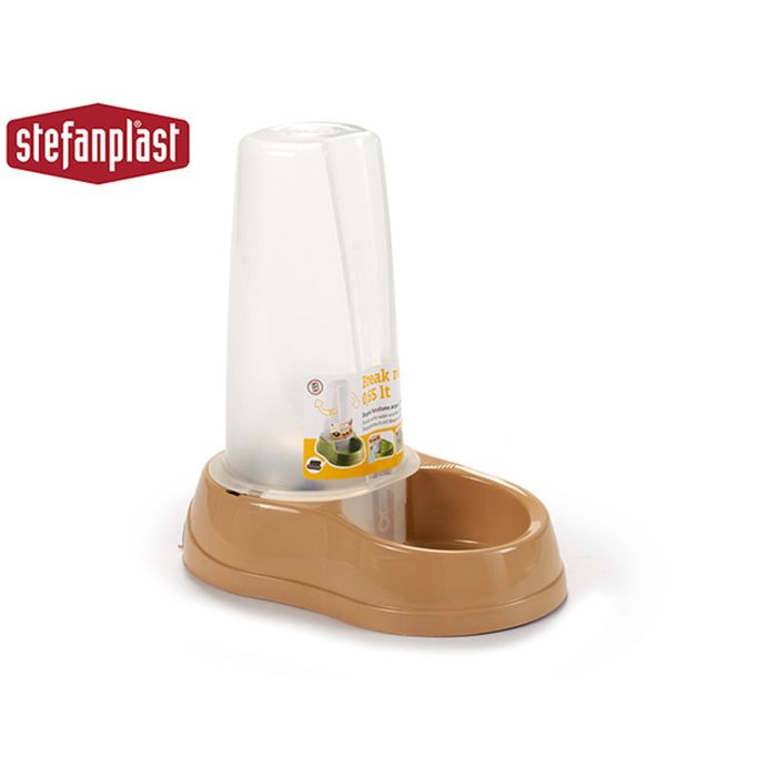 Comedero para Mascotas Stefanplast 04093 Beige Plástico 650 ml 12 x 19,5 x 19 cm (12 Unidades) 1