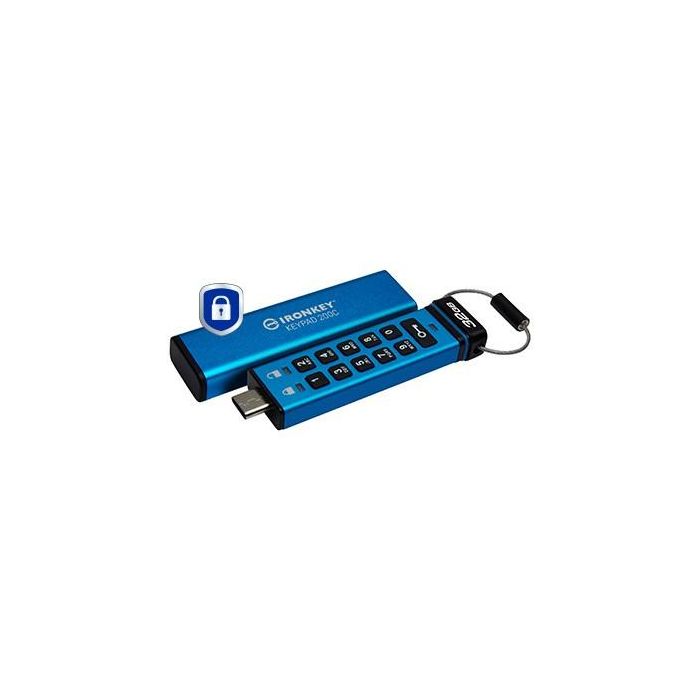 Kingston IronKey Keypad 200C 32GB USB-C AES-256 con Teclado y Cifrado de Hardware 1
