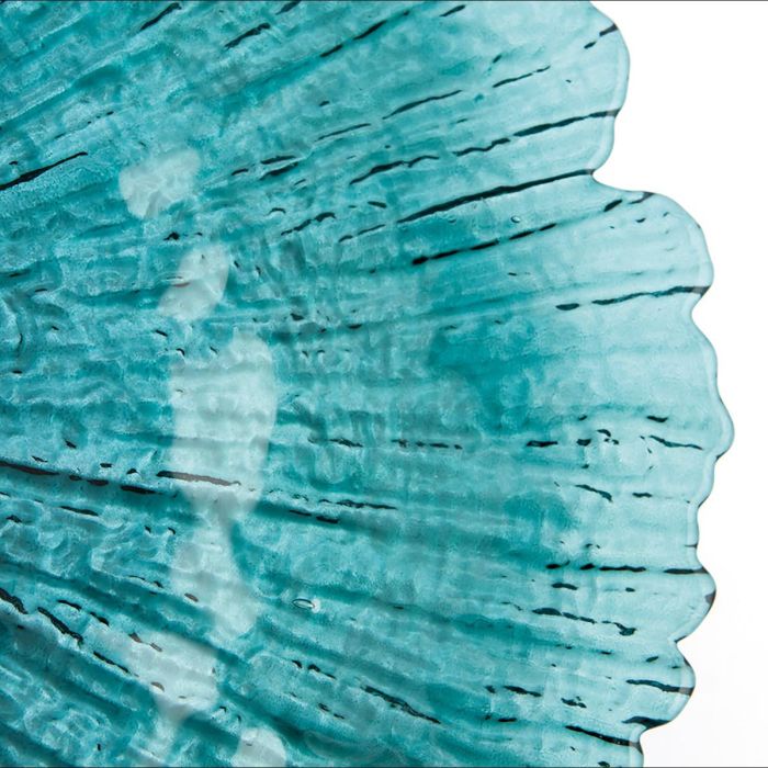 Quid Plato Presentación Vidrio Mar De Viento Turquesa 32 cm con Relieve Set de 6 Ecológico Reciclable 2 Quid Plato Presentación Vidrio Mar De Viento Turquesa 32 cm con Relieve Set de 6 Ecológico Reciclable 2