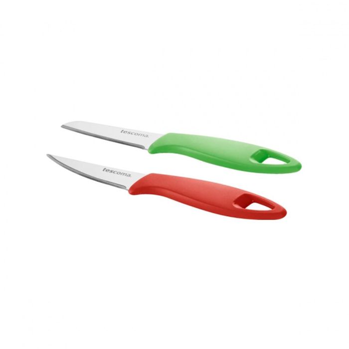 Tescoma Cuchillos Mini Presto 6 cm, Set de 2 unidades, con mango y funda protectora, aptos para lavavajillas Tescoma Cuchillos Mini Presto 6 cm, Set de 2 unidades, con mango y funda protectora, aptos para lavavajillas