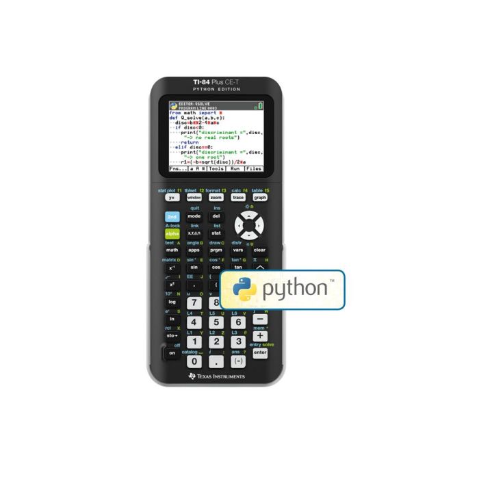 Calculadora Texas Instruments Ti-84 Plus Ce-T Python Grafica 10 Lineas 3Mb Rom 154Kb Ram 9