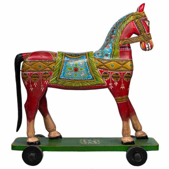 Figura Decorativa Alexandra House Living Madera de mango Caballo 36 x 96 x 86 cm 7