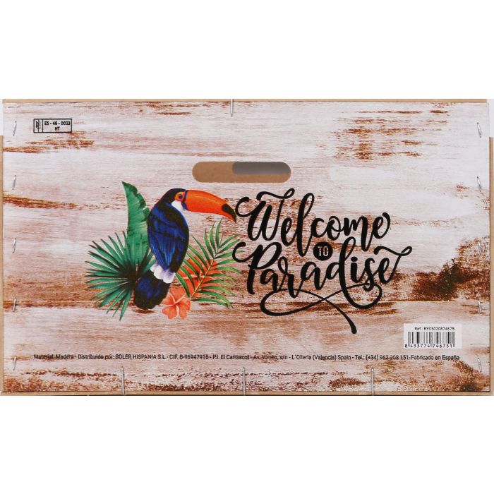 Confortime Caja Wood Brillo Paradise 58 x 39 x 23 cm (3 Unidades)