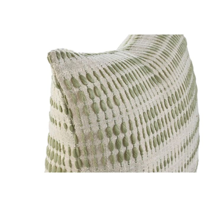 Cojin Cottage DKD Home Decor Verde Blanco 45 x 45 cm 2