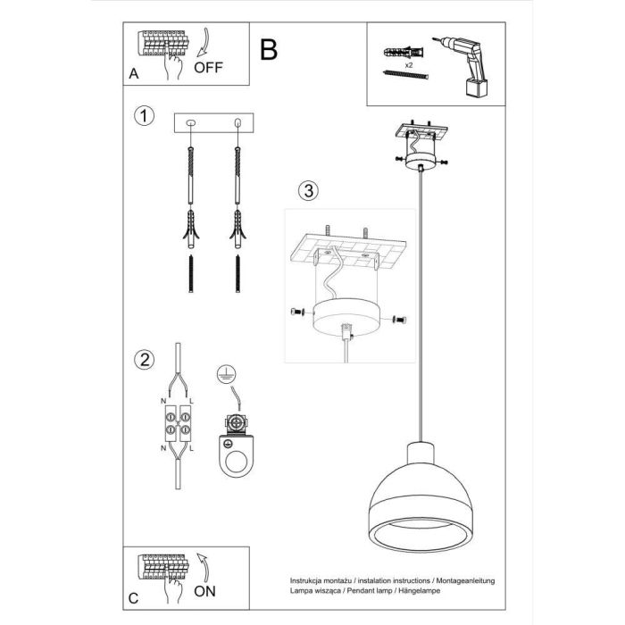 Lámpara Colgante de Techo Damaso Clásica [SOL-SL.0281] Iluminación de Diseño para Cocina, Comedor y Hogar Moderno 4