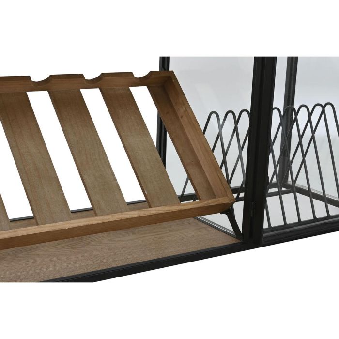 Botellero Home ESPRIT Negro Natural Madera Metal Cristal 102 x 32 x 60 cm 3 Botellero Home ESPRIT Negro Natural Madera Metal Cristal 102 x 32 x 60 cm 3