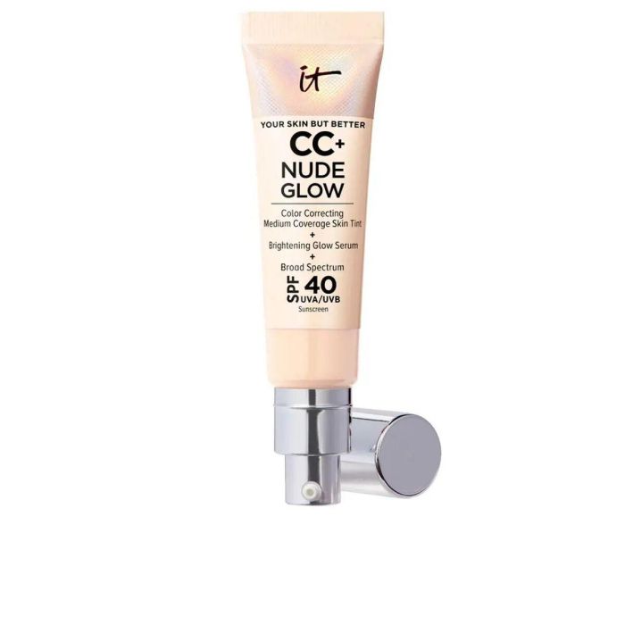 IT Cosmetics CC+ NUDE GLOW Base de Maquillaje Iluminadora con Sérum SPF40 Niacinamida Ácido Hialurónico Tono Fair Light 32ml IT Cosmetics CC+ NUDE GLOW Base de Maquillaje Iluminadora con Sérum SPF40 Niacinamida Ácido Hialurónico Tono Fair Light 32ml