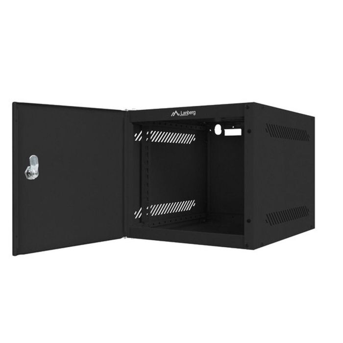 Lanberg Armario Mural Rack 10 Pulgadas 4U, Negro, Metal, IP20, Capacidad 20 kg Lanberg Armario Mural Rack 10 Pulgadas 4U, Negro, Metal, IP20, Capacidad 20 kg